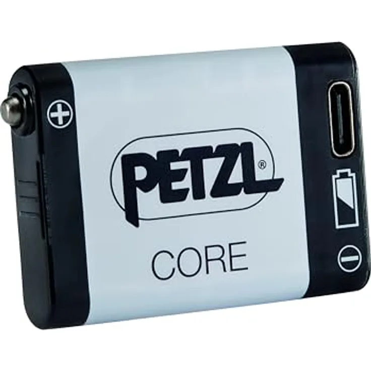 Petzl CORE Stirnlampen-Akku, 1250 mAh Lithium-Ionen, USB-C Ladeanschluss, schwarz/weiß
