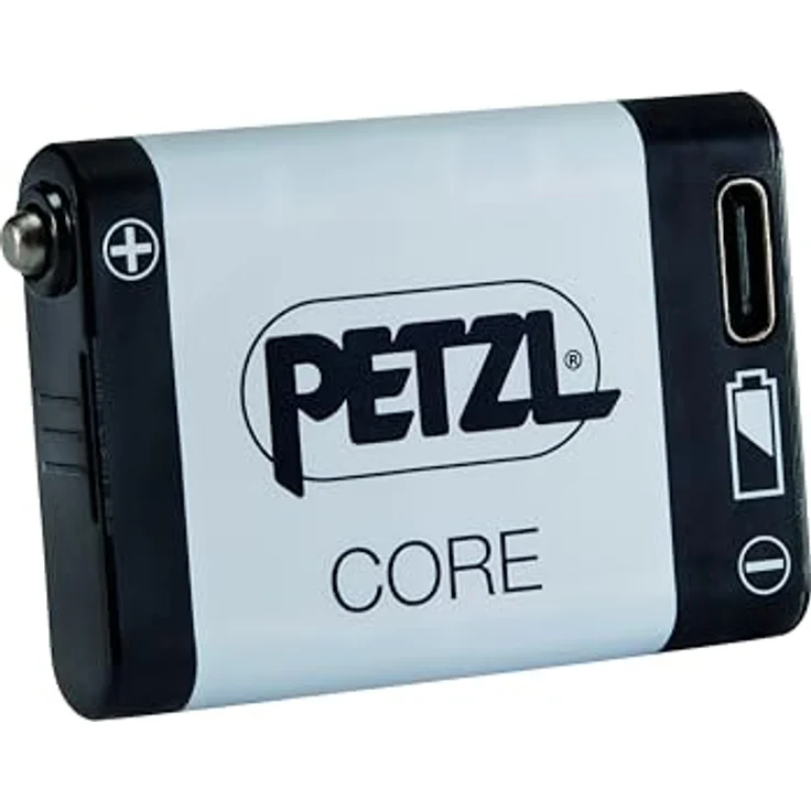 Petzl CORE Stirnlampen-Akku, 1250 mAh Lithium-Ionen, USB-C Ladeanschluss, schwarz/weiß – Bild 1