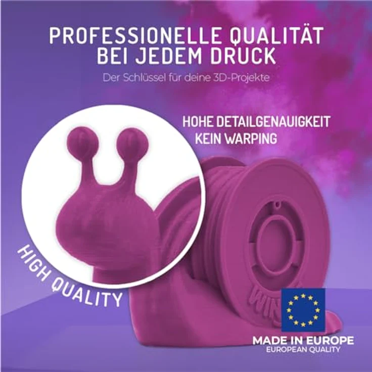WINKLE PLA HD Filament 2.85mm Mauve, 1kg Spule, Bioabbaubar, FDM Drucker Kompatibel, Maßgenauigkeit +/- 0.05mm – Bild 2