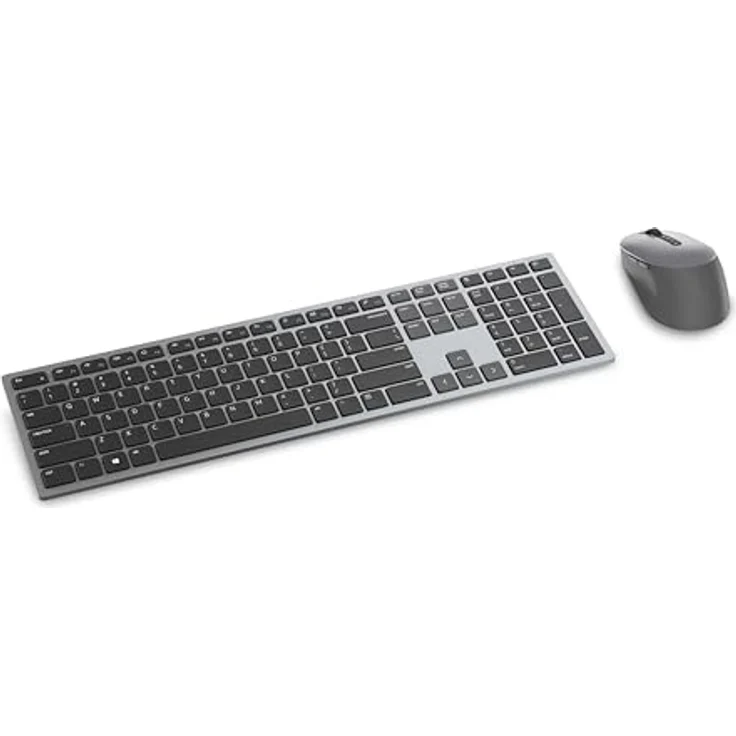 Dell KM7321W Kabellose Tastatur und Maus für UK-Multigeräte (QWERTY), 2,4 GHz, Bluetooth 5.0, 128 Bit AES-Verschlüsselung, 4000 DPI, Grau – Bild 4