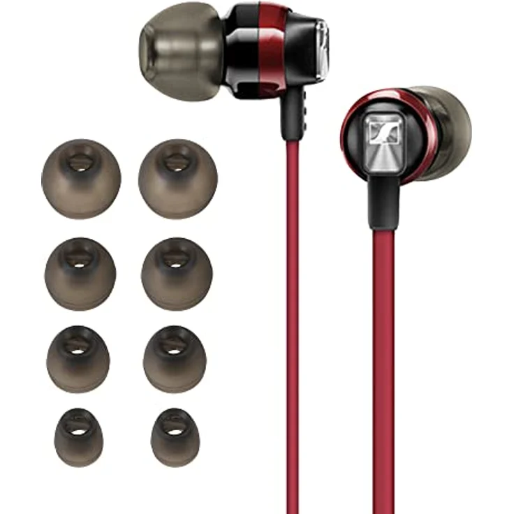 kwmobile 8X Ersatzpolster für Sennheiser CX 300S / CX 6.00BT / Momentum In-Ear, Silikon Ohrstöpsel in Grau, 4 Größen – Bild 1