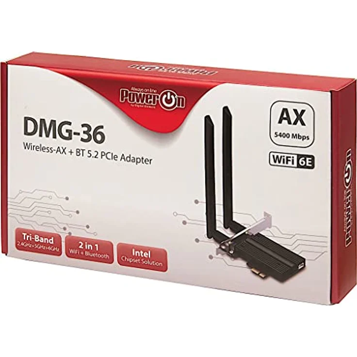 Inter-Tech DMG-36 Eingebaut WLAN/Bluetooth 5400 Mbit/s, Black – Bild 3
