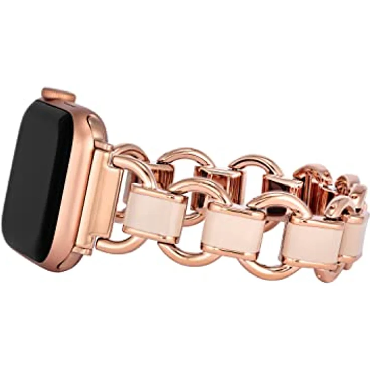 Anne Klein Mesh Fashion Band für Apple Watch, verstellbar und sicher, in Blush Pink/Rose Gold, 38/40/41mm – Bild 3