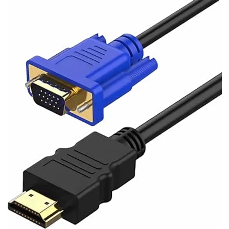 Bolwins J17S HDMI auf VGA Adapterkabel, 1,8m – Verlustfreie Signalübertragung für Computer, Laptop, Projektor, HDTV – Bild 3