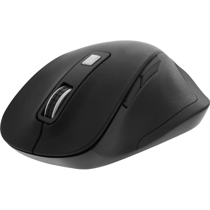 Deltaco DELO-0310, Kabellose ergonomische Büromaus mit 6 Tasten für Rechtshänder, schwarz