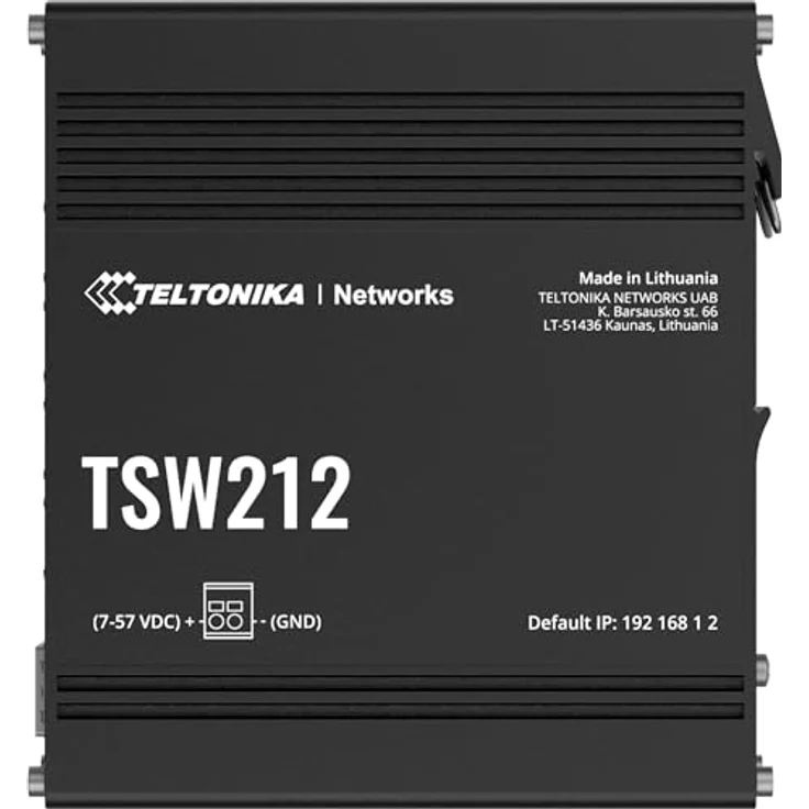 Teltonika TSW212 SFP M (10 Ports), Netzwerk Switch, Schwarz - L2 Managed Switch mit L3 Funktionen, 8 Gigabit Ethernet Ports, 2 SFP Ports, Industrie-Protokollunterstützung – Bild 4