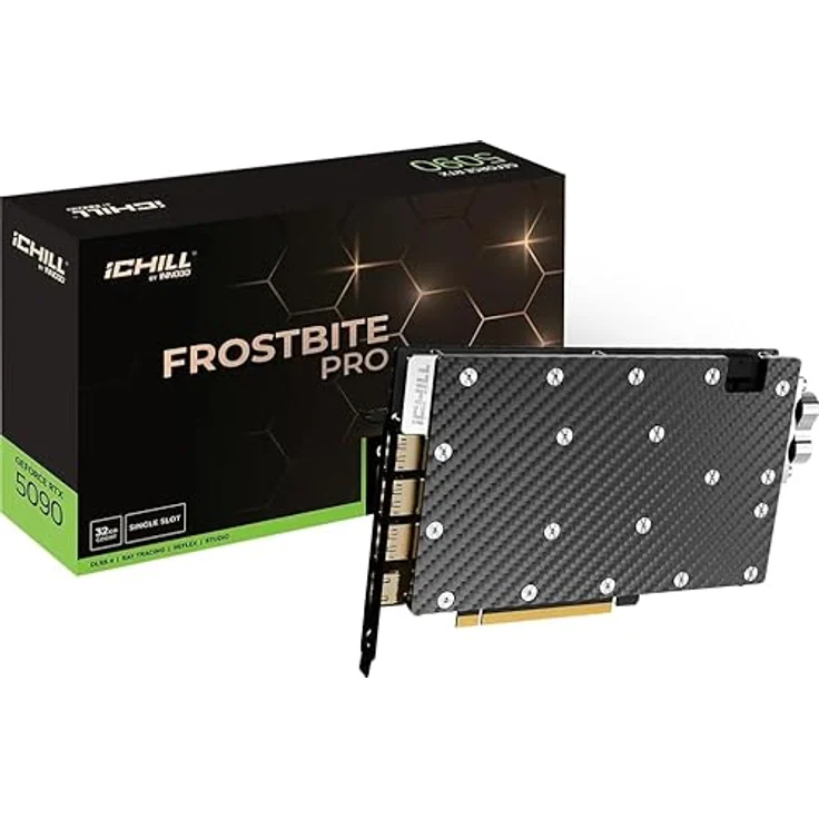 Inno3D RTX 5090 iChill Frostbite Pro, Grafikkarte mit 32 GB GDDR7, 7680x4320 Auflösung, Flüssigkeitskühlung, HDMI und 3x DP – Bild 2