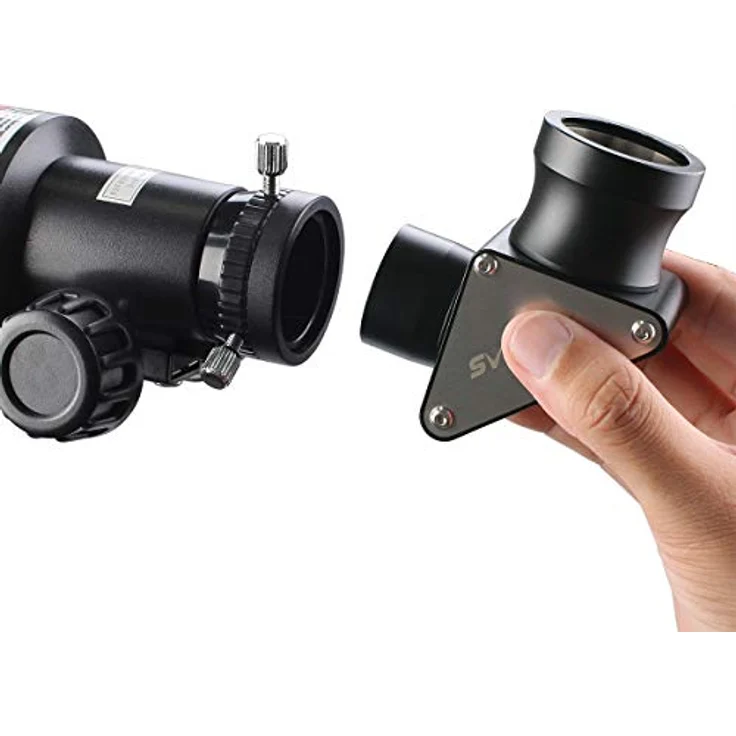 SVBONY 3,8 cm (1,25 Zoll) 90° vollbeschichtetes Prisma Astronomisches Teleskop 31,7 mm Zenith Diagonal-Spiegel für Refraktor und Cassegrain-Teleskope, Fully-Metal, 1.25 inch – Bild 6