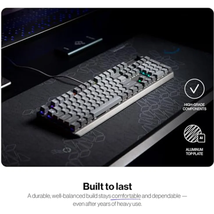 ENDORFY Thock V2 CZ, Gaming-Tastatur mit Gateron Red Switches, hot-swap, Aluminiumoberteil, programmierbare Makros, Lautstärkeregler und Mute-Funktion – Bild 2