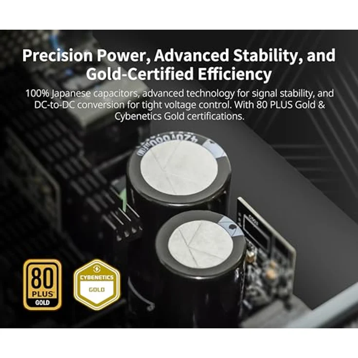 Montech Titan 1200W - 80 Plus & Cybenetics Gold, modular, PCIe 5.0-1200 Watt – Bild 3
