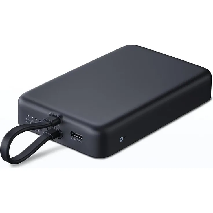 Xiaomi 33W Magnetic Power Bank 10000mAh, Powerbank mit integriertem Kabel, Grau