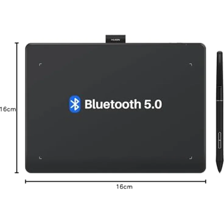 HUION Inspiroy Frego S Bluetooth-Grafiktablett, PenTech 3.0+, 6,3 x 3,9 Zoll, Cosmo Black – Bild 9