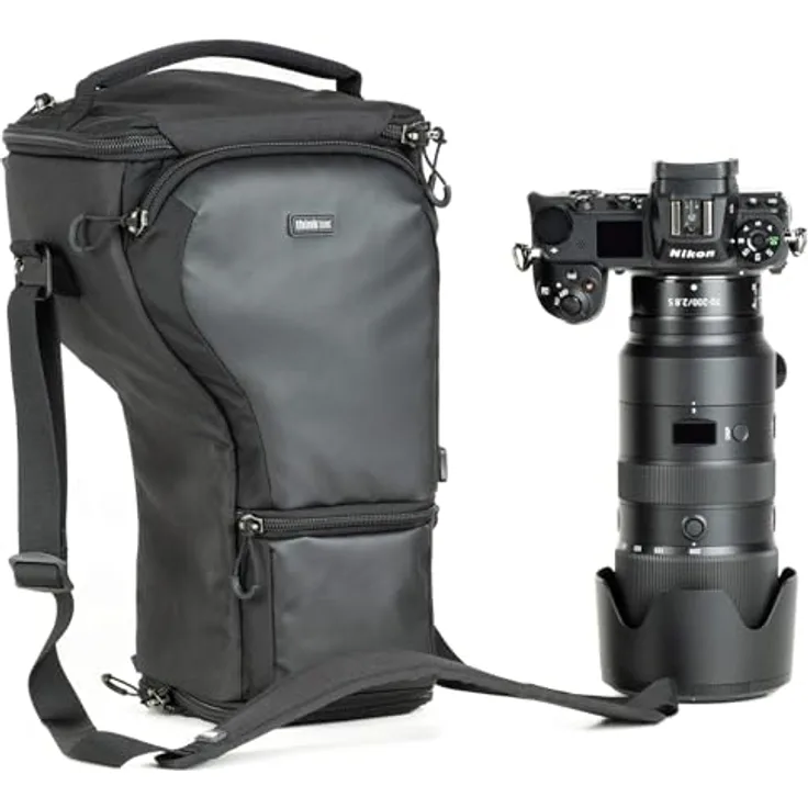 Think Tank- Digital Holster Schwarz (Digital Holster 30) - Passend für Standard- oder Griff-Kameragehäuse, große Fronttasche, "Pop Down"-Funktion, Schwarz