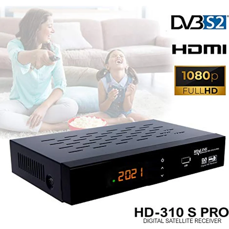 hd-line 310S PRO Receiver Satellit HD Digitaler Satelliten Receiver HDMI DVB S2 Receiver für Sat HD HDMI Sat Receiver HDMI HD Receiver Sat Digital für Satelliten Resiver für TV DVB-S, Mit PVR Schwarz – Bild 4