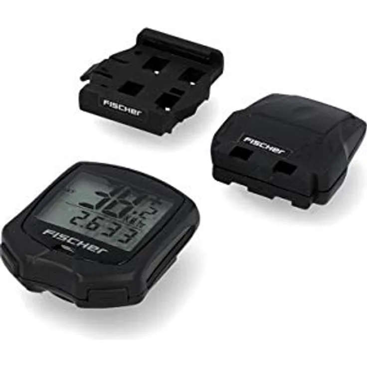 FISCHER Fahrradcomputer Funk mit 18 Funktionen, schwarz, kabellos, inklusive Befestigungsmaterial und Batterien