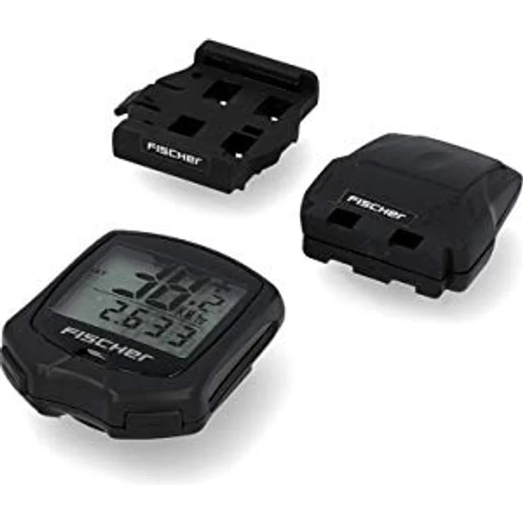 FISCHER Fahrradcomputer Funk mit 18 Funktionen, schwarz, kabellos, inklusive Befestigungsmaterial und Batterien