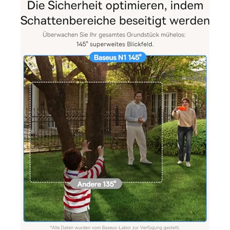 Baseus Security Überwachungskamera Aussen Akku 210Tage 2K HD 145 Grad IP67 Wetterfest Nachtsicht Kamera Überwachung Kabellos WLAN 16GB Lokal Speicher Menschen und Bewegungsmelder - N1 2-Cam Kit – Bild 2