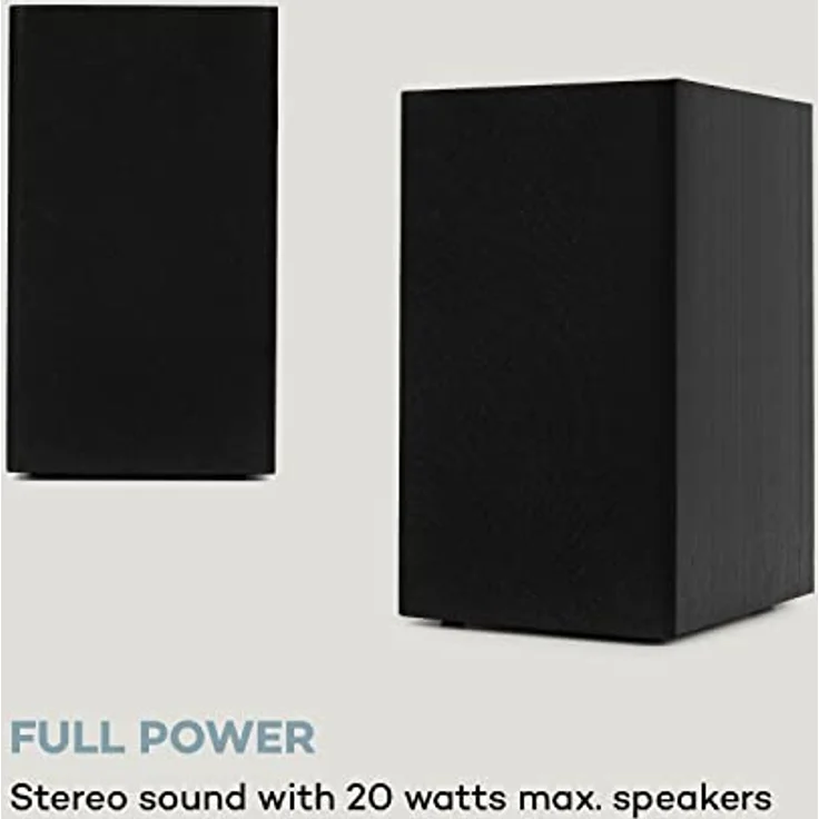 Auna Connect System S Stereoanlage + Lautsprecher 20Wmax Internet-DAB+-UKW CD-Player silber Schwarz – Bild 6