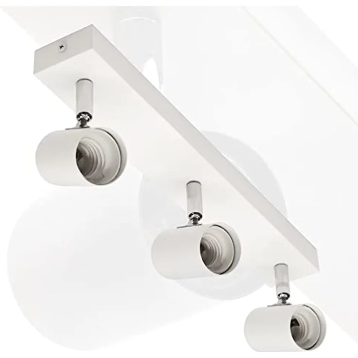 max K O M F O R T LED Deckenleuchte weiß | 3x E27 Fassung 3-flammig | schwenkbar Deckenlampe Deckestrahler Deckenspot Wandleuchte – Bild 1