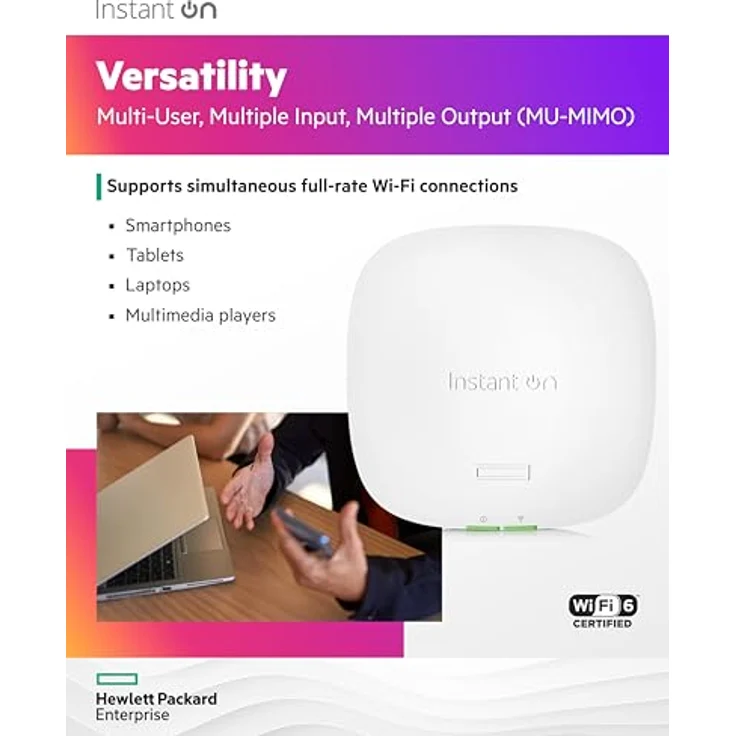 HPE Aruba Instant On AP22 Access Point RW 2x2 Wi-Fi 6 Indoor – Bild 5