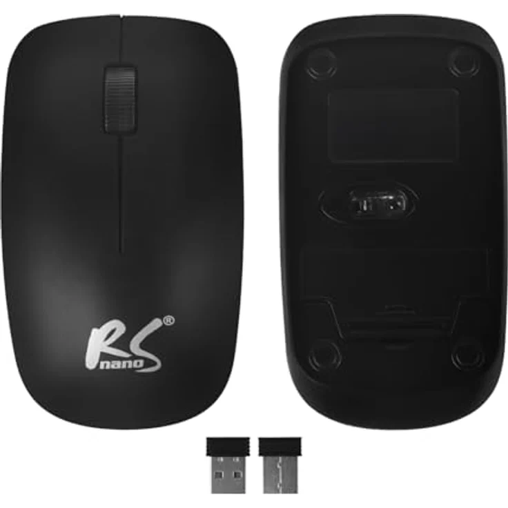 NanoRS RS580 + RS704 Tastatur (Gaming Tastatur Maus Mauspad Set) - Kabellos, RGB-LED-Hintergrundbeleuchtung, schwarz – Bild 9