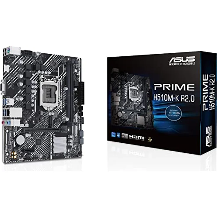 ASUS Prime H510M-K R2.0 Mainboard Sockel Intel LGA 1200 (Intel H470 Chipsatz, micro-ATX, DDR4 Speicher, PCIe 4.0, BIOS Flashback, USB 3.2 Gen 1, Aura Sync) – Bild 3