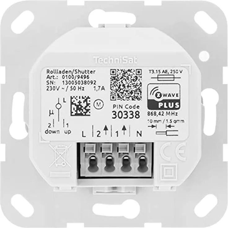 TechniSat Unterputz Rollladenschalter für Busch-Jaeger Z-Wave – Bild 5