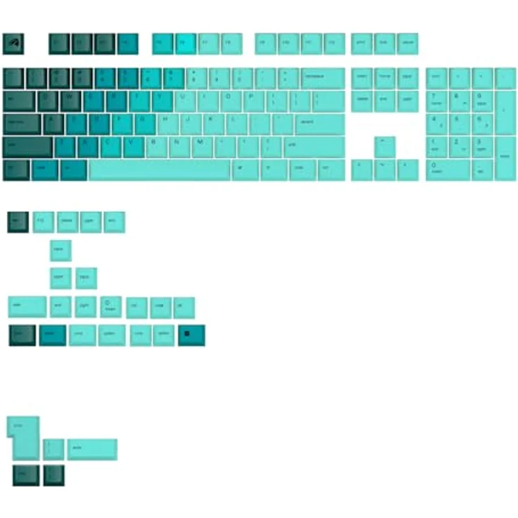 Glorious GPBT Gradient Keycaps, ANSI Layout (US), PBT, Dye-Sub - Rainforest – Bild 1