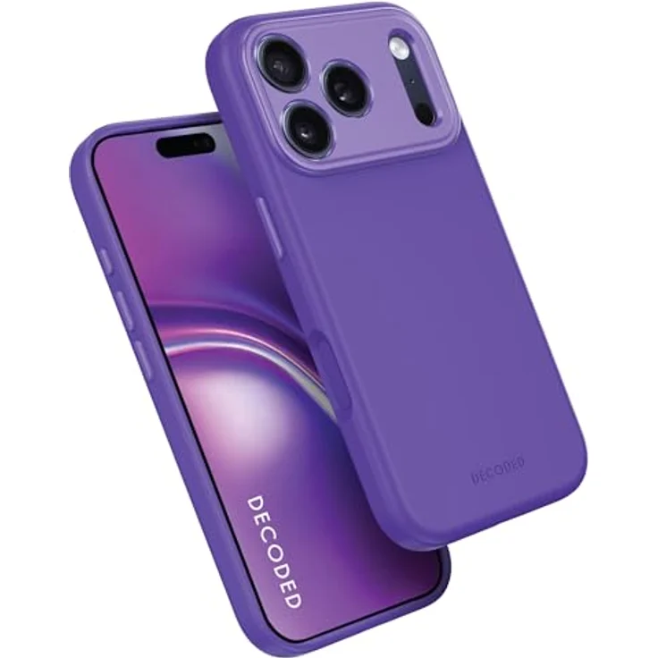 Decoded Hülle MagSafe für iPhone 17 Pro Max, Premium-Silikon mit antimikrobieller Beschichtung, violett – Bild 1