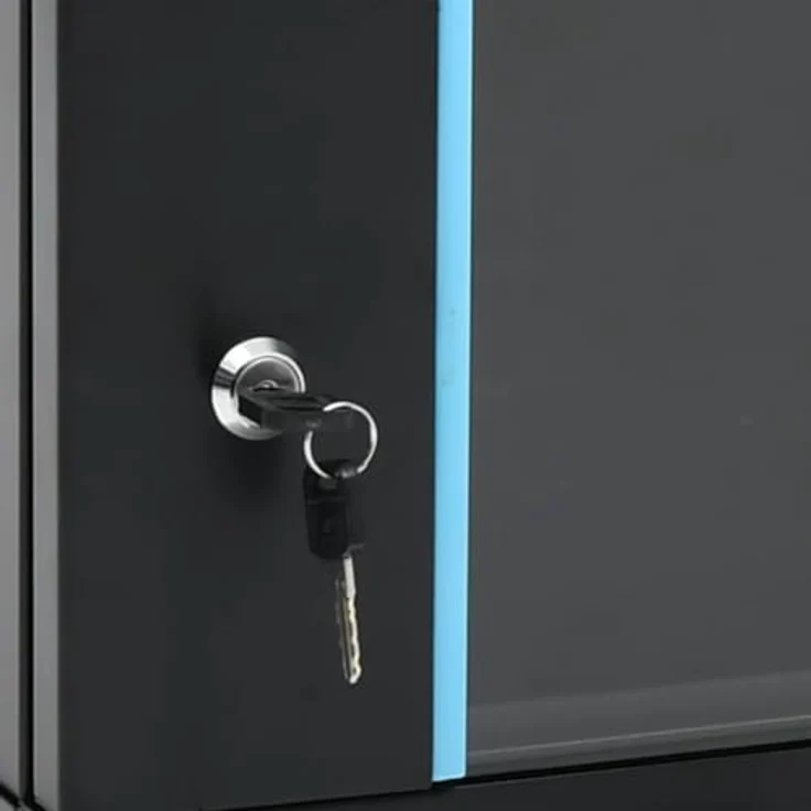 vidaXL 9U Netzwerkschrank Wandmontage 19'' IP20 600x450x510 mm – Bild 5