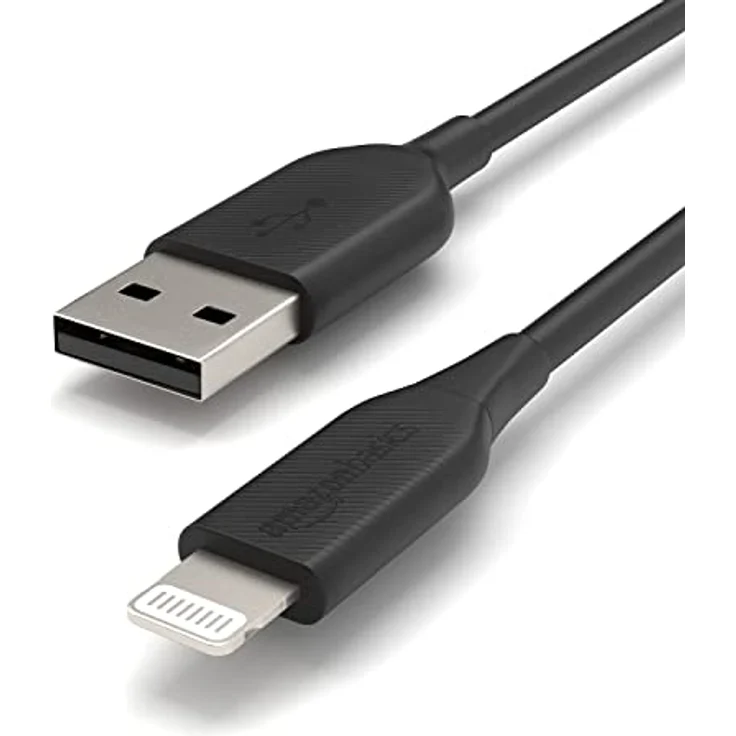 AmazonBasics – Verbindungskabel Lightning auf USB-A, MFi-zertifiziertes Ladekabel für iPhone, schwarz, 91,2 cm – Bild 2