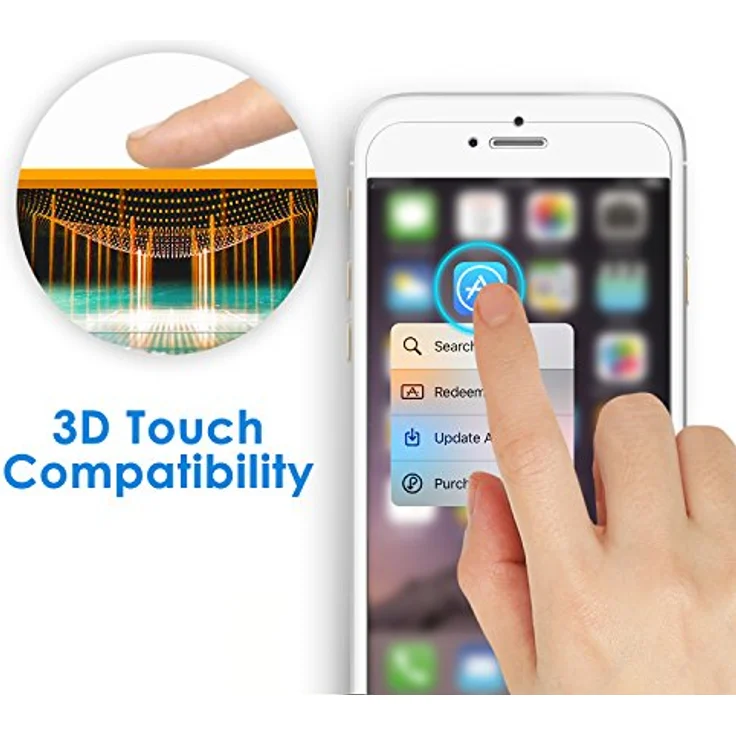 JETech Panzerglas für iPhone 6s iPhone 6, Gehärtetem Glas Schutzfolie, 2 Stück – Bild 4