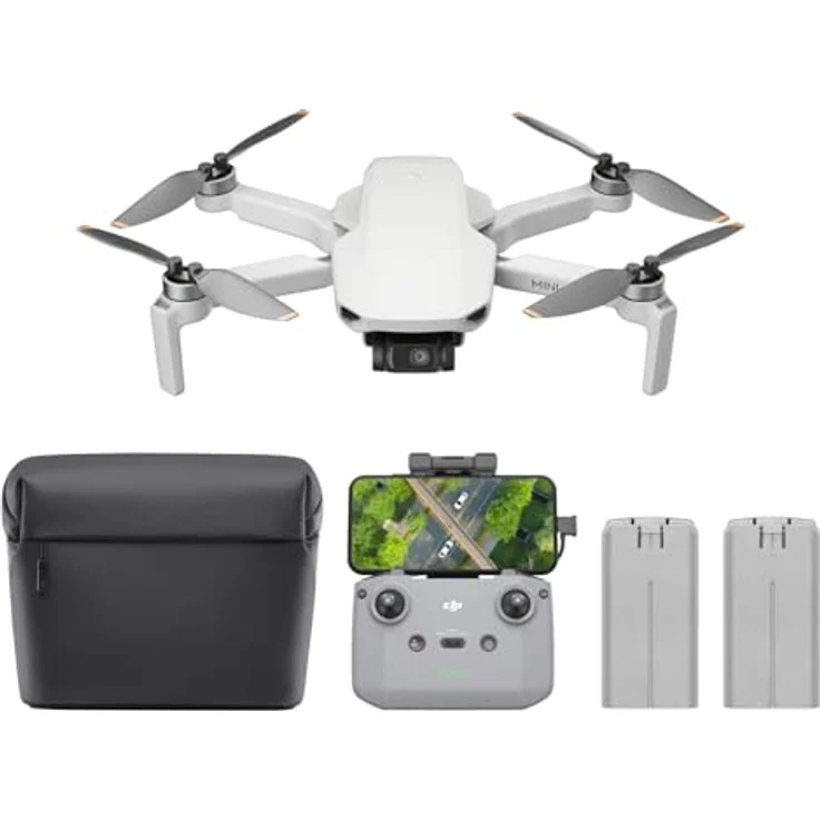 DJI Mini 4K, Kameradrohne Combo mit 4K UHD Kamera, 3-Achsen-Gimbal, 10 km Videoübertragung, GPS-Rückkehr, 2 Akkus, 62 min Flugzeit, QuickShots, unter 249g – Bild 1