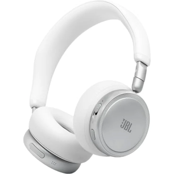 JBL Live 680NC, Kabellose On‑Ear‑Kopfhörer mit Adaptivem Noise Cancelling, Spatial Sound und JBL Pure Bass, Weiß – Bild 1