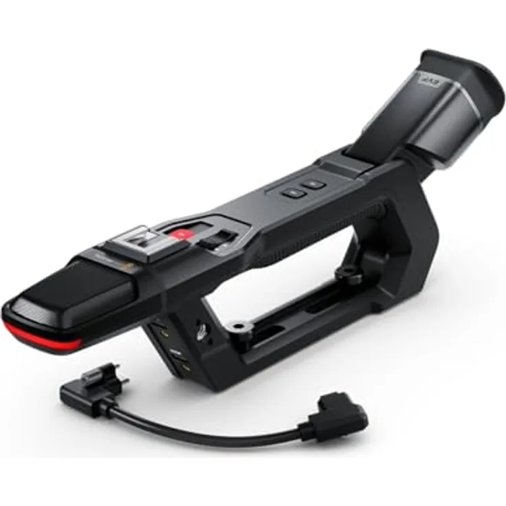 Blackmagic Design Pyxis Pro Handle Griff mit integriertem OLED-Sucher, Präzisionsglas-Linsen und Stereomikrofon