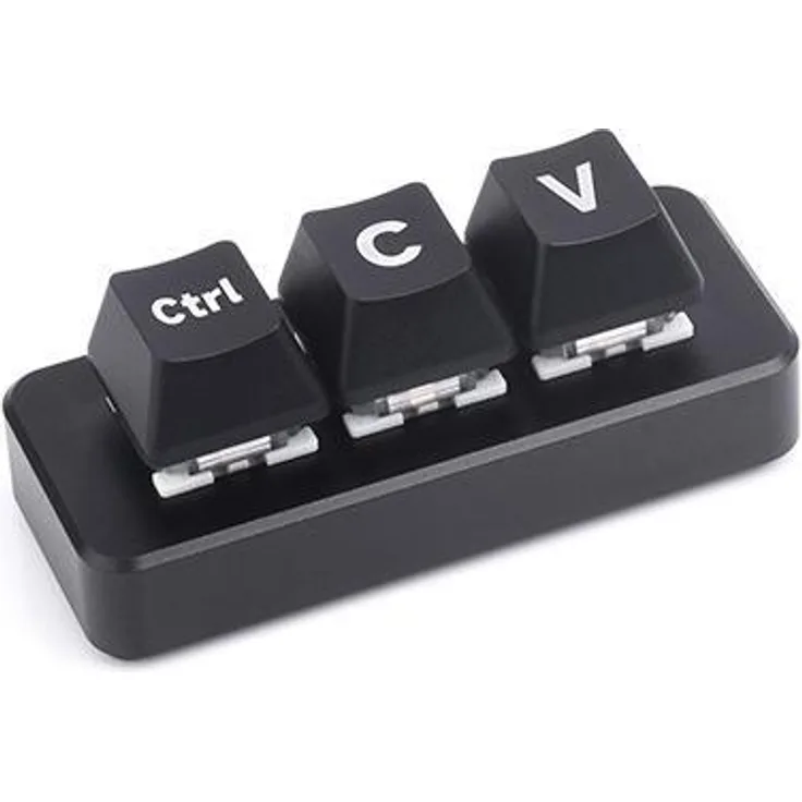 Sertronics Waveshare Ctrl C + V Shortcut Keyboard Plus, RP2040 Dual Type-C, programmierbare Tasten, RGB-LED-Beleuchtung