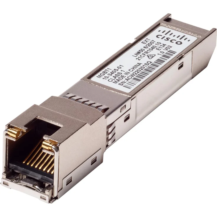 Cisco MGBT1, 1000Base-T Mini-GBIC SFP Transceiver, RJ-45 Schnittstelle, max. 100 m, silber