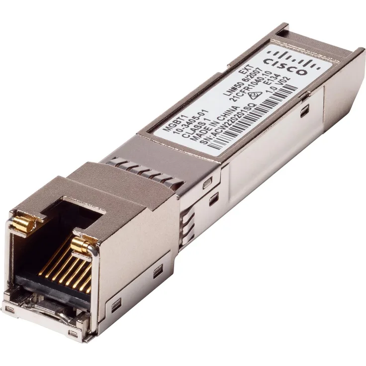 Cisco MGBT1, 1000Base-T Mini-GBIC SFP Transceiver, RJ-45 Schnittstelle, max. 100 m, silber