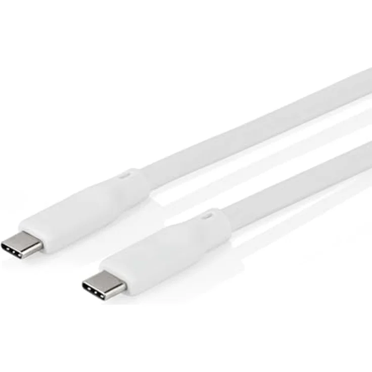 Nedis Silikon USB 3.2 Gen 2 Kabel C-C, 1 m, 20 Gb/s, 240 W, 8K@30 Hz, Weiß – Bild 3