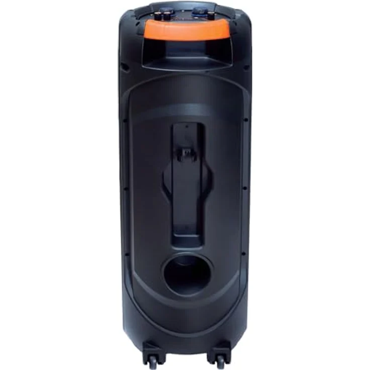 Denver BPS-457 Bluetooth Party Speaker, 400W Sound, LED-Disco-Licht, Akku, USB/SD, TWS, Mikrofon, mit Rollen & Tragegriff – Bild 5