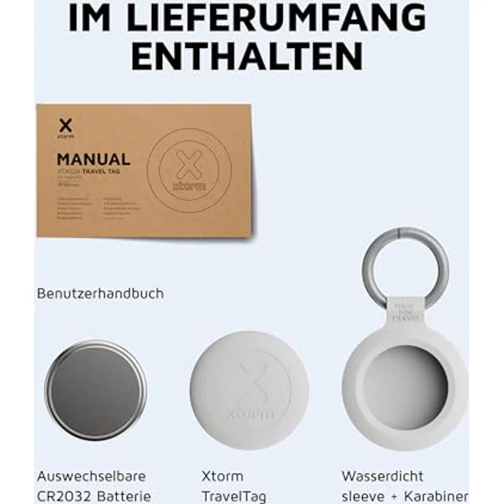 Xtorm TravelTag, 3er Set Tracker mit IP64-Zertifizierung, kompatibel mit iOS, weiss – Bild 11
