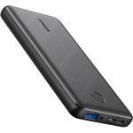 Anker POWER BANK USB 10000MAH BLACK/POWERCORE A1237G11 (10000 mAh, 37 Wh), Powerbank, Schwarz