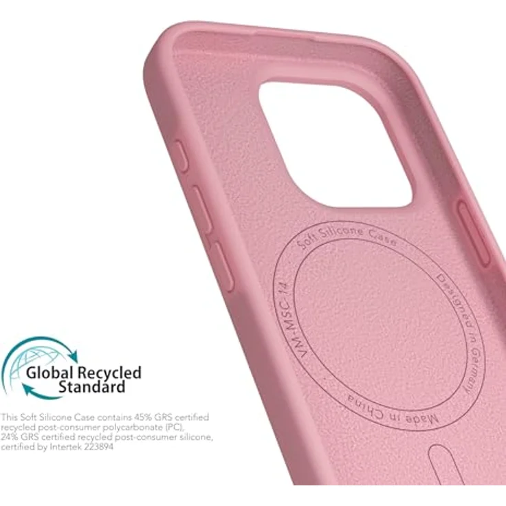 VONMÄHLEN Weiche Silikonhülle für iPhone – Handyhülle aus recycelten Materialien, kompatibel mit Mag-Safe, Mikrofaserfutter & Kamera-Displayschutz – Bild 4