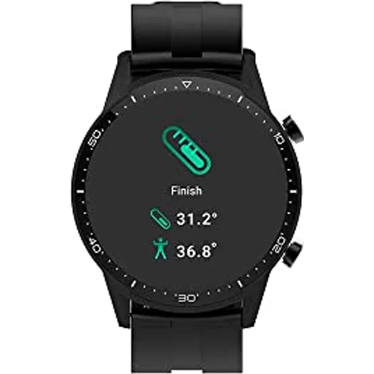 PRIXTON Smartwatch Temp SWB26T mit Thermometerfunktion, Multisport-Modus und Kamera, schwarz
