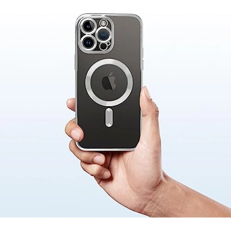 COFI 1453 MagSafe Hülle mit Kameraschutz kompatibel mit iPhone 14 Plus Silber – Bild 2