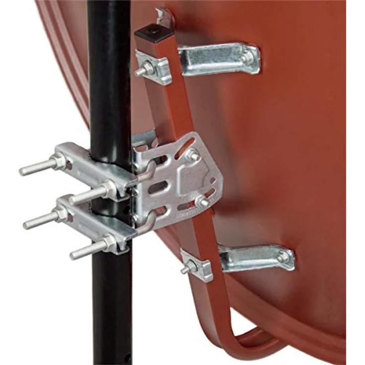 PremiumX SAT Anlage 80cm Ziegelrot, Satellitenantenne mit Single LNB, Kabel, F-Stecker, Stativ und Receiver – Bild 4