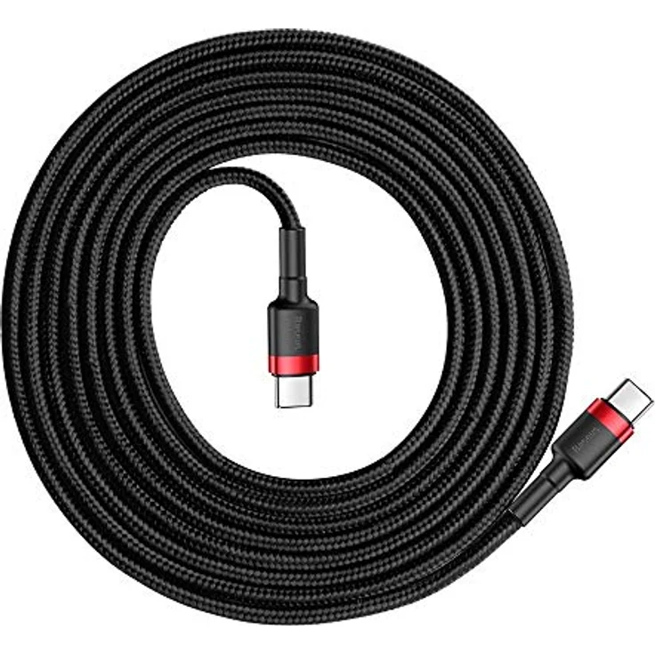 Baseus Cafule Kabel, strapazierfähiges USB-C PD 60W, 2m, schwarz-rot, mit Quick Charge 3.0 und Datenübertragung 480 Mbit/s – Bild 5