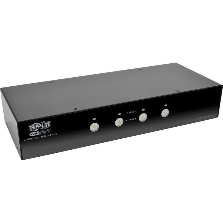 Eaton 4-Port DisplayPort KVM Switch, KVM-Switch mit Audio und USB 3.0 Hub, Schwarz, Unterstützung für 2560 x 1600 Auflösung