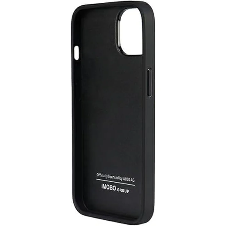 Audi Genuine Leather iPhone 14 6.1" Hardcase, Schwarz, TPU/Naturleder, schlankes Design, geprägtes Rhombenmotiv, Zugang zu allen Tasten und Ports – Bild 6