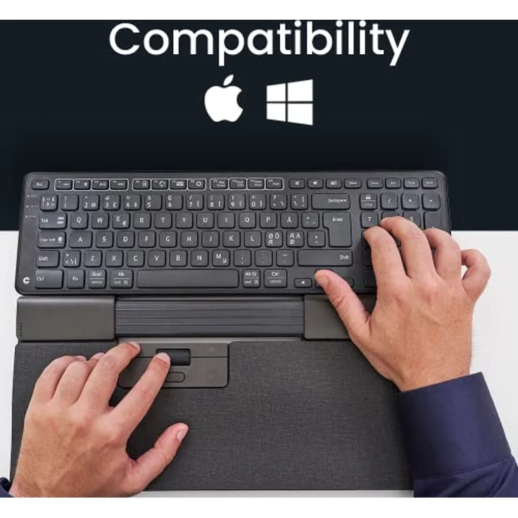 Contour SliderMouse Pro | Kabelmaus | Große Handballenauflage | Ergonomische PC Maus | Kabelgebundene Maus | Schmerzlinderung | 6 programmierbare Tasten | 2800 DPI | Für Windows & macOS | Dunkelgrau – Bild 5